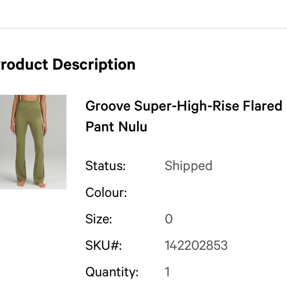 SOLD *** LULULEMON Groove Flared Pant Legging SIZE 0 - Picture 2 of 3